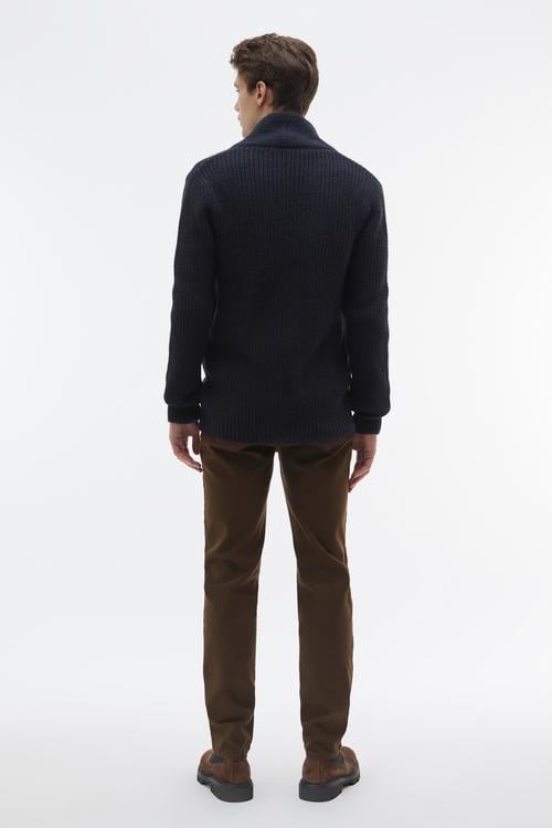 ÖRGÜLÜ YÜN KARIŞIMLI HIRKA