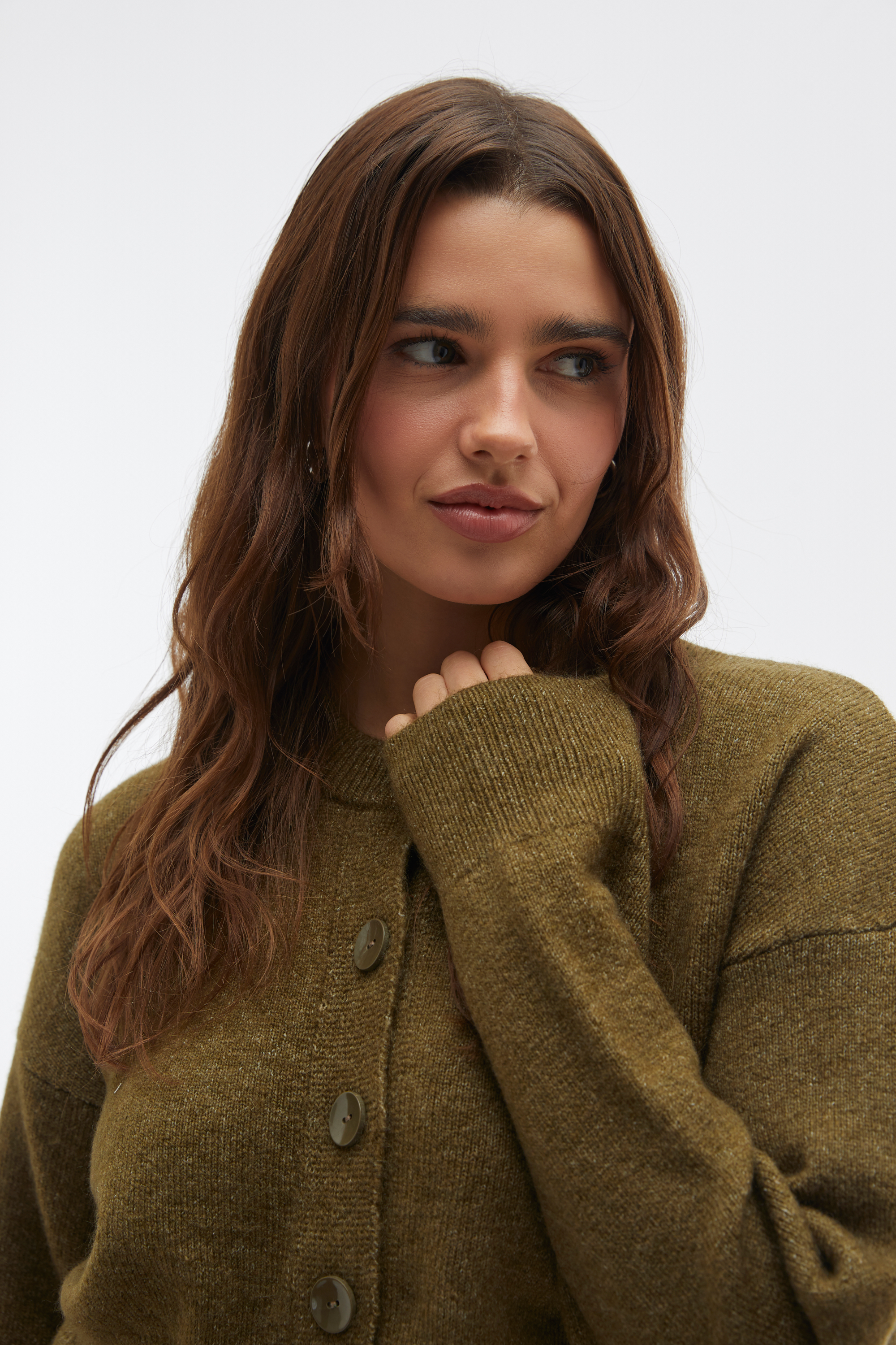 BİSİKLET YAKA CROP HIRKA