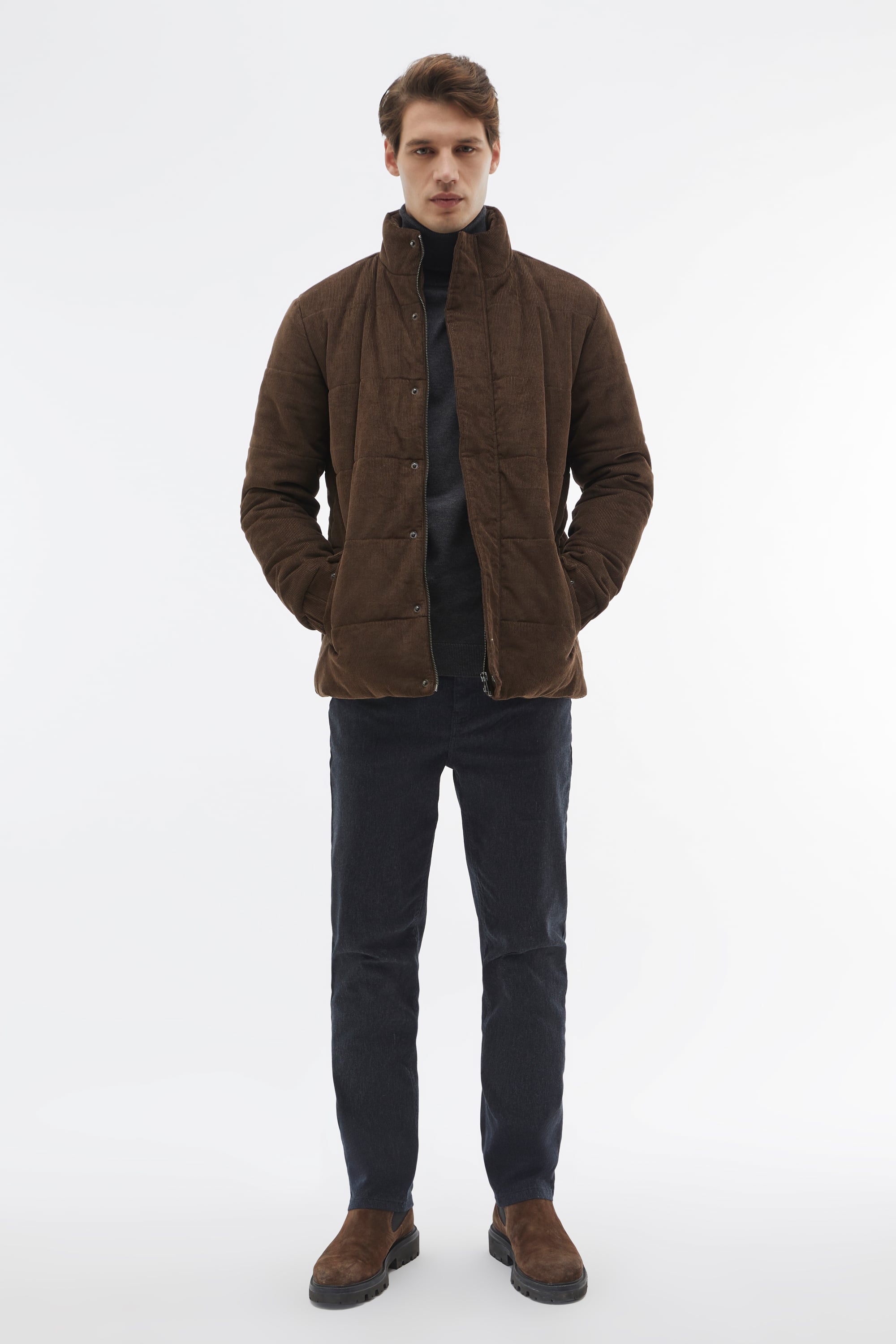 KADİFE DOKULU DİK YAKA MONT