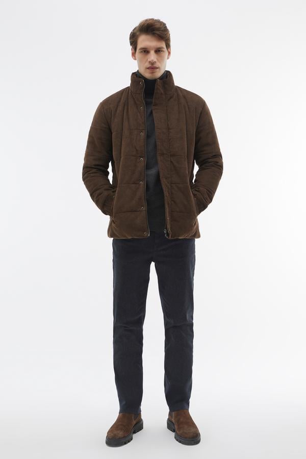 KADİFE DOKULU DİK YAKA MONT