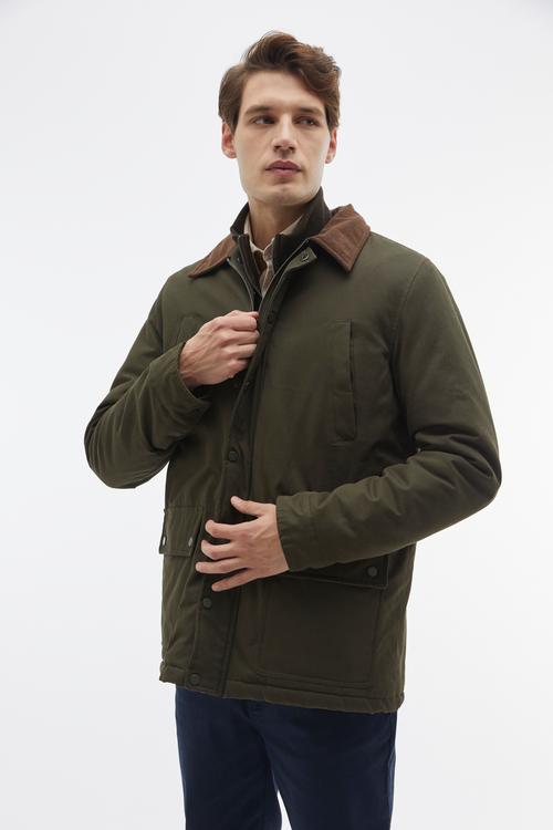  KADİFE YAKA ÇOK CEPLİ MONT CEKET