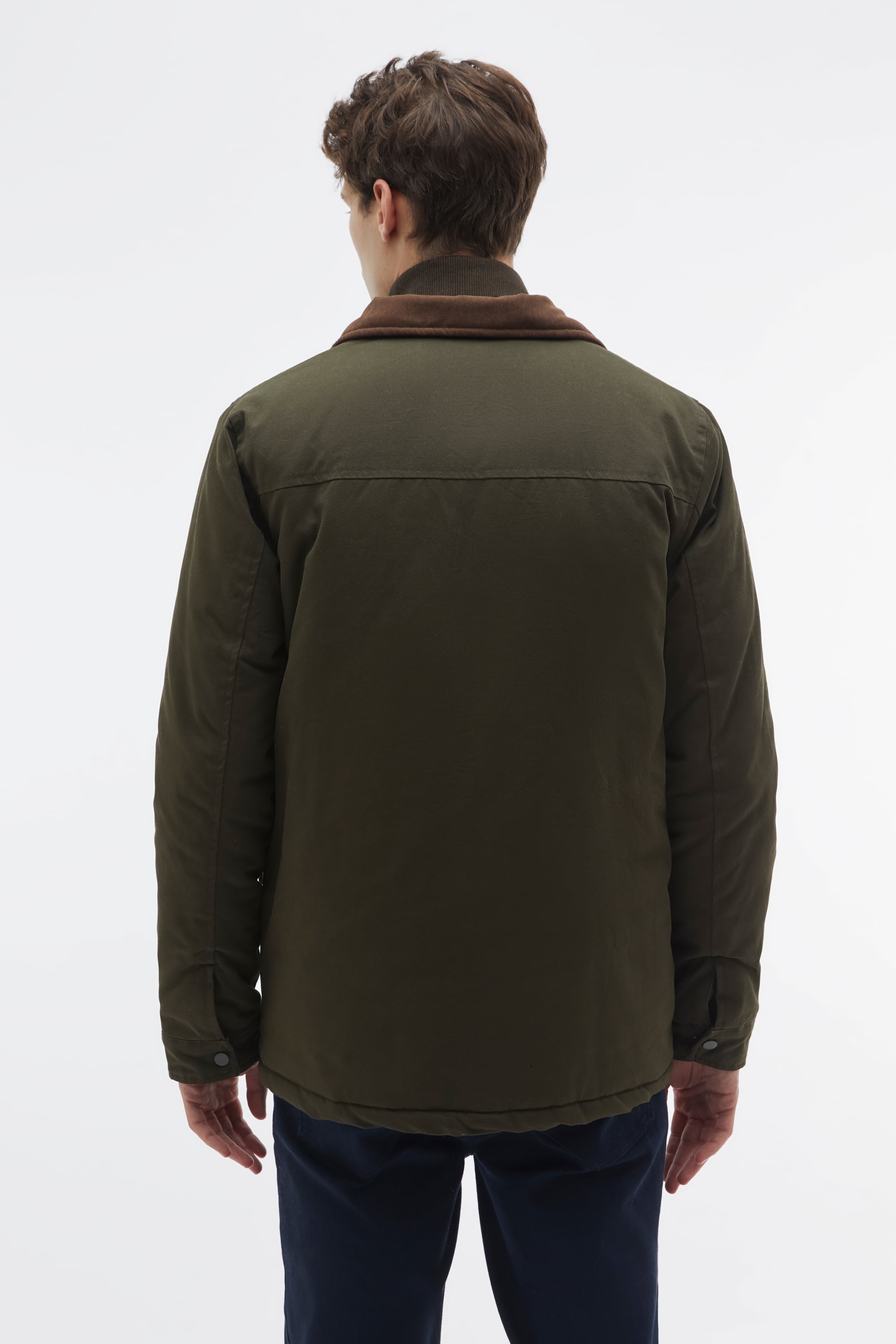 KADİFE YAKA ÇOK CEPLİ MONT CEKET