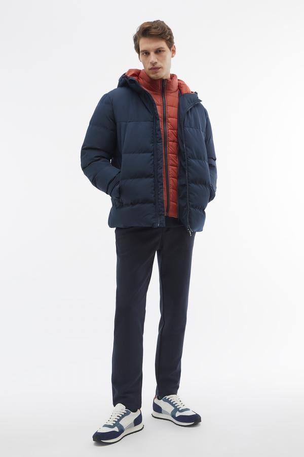 ÇİFT FERMUARLI KAPÜŞONLU ŞİŞME MONT