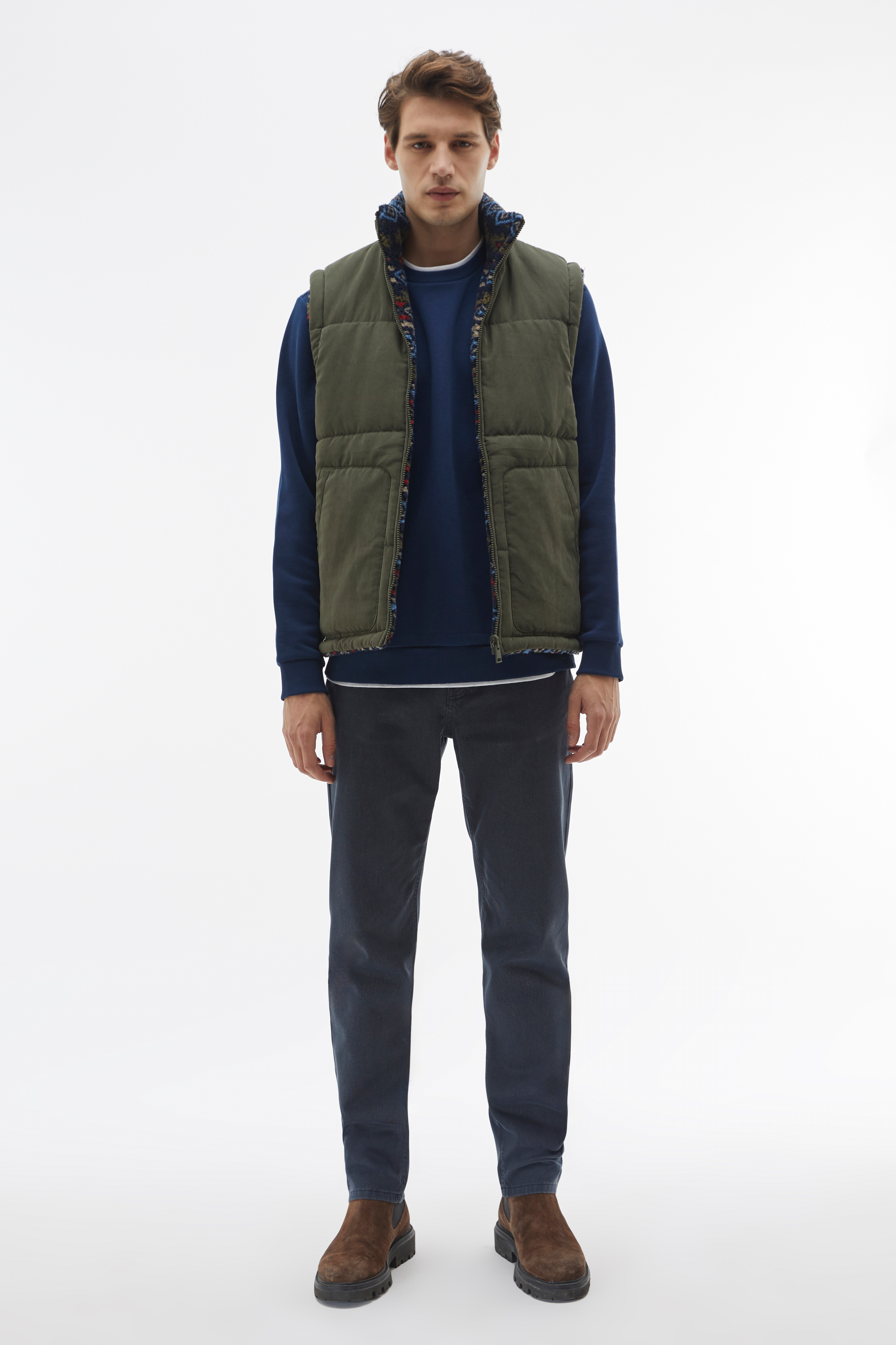 DESENLİ ÇİFT TARAFLI YELEK