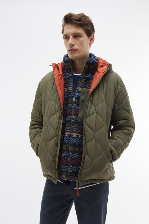 KAPİTONELİ ÇİFT TARAFLI KAPÜŞONLU MONT