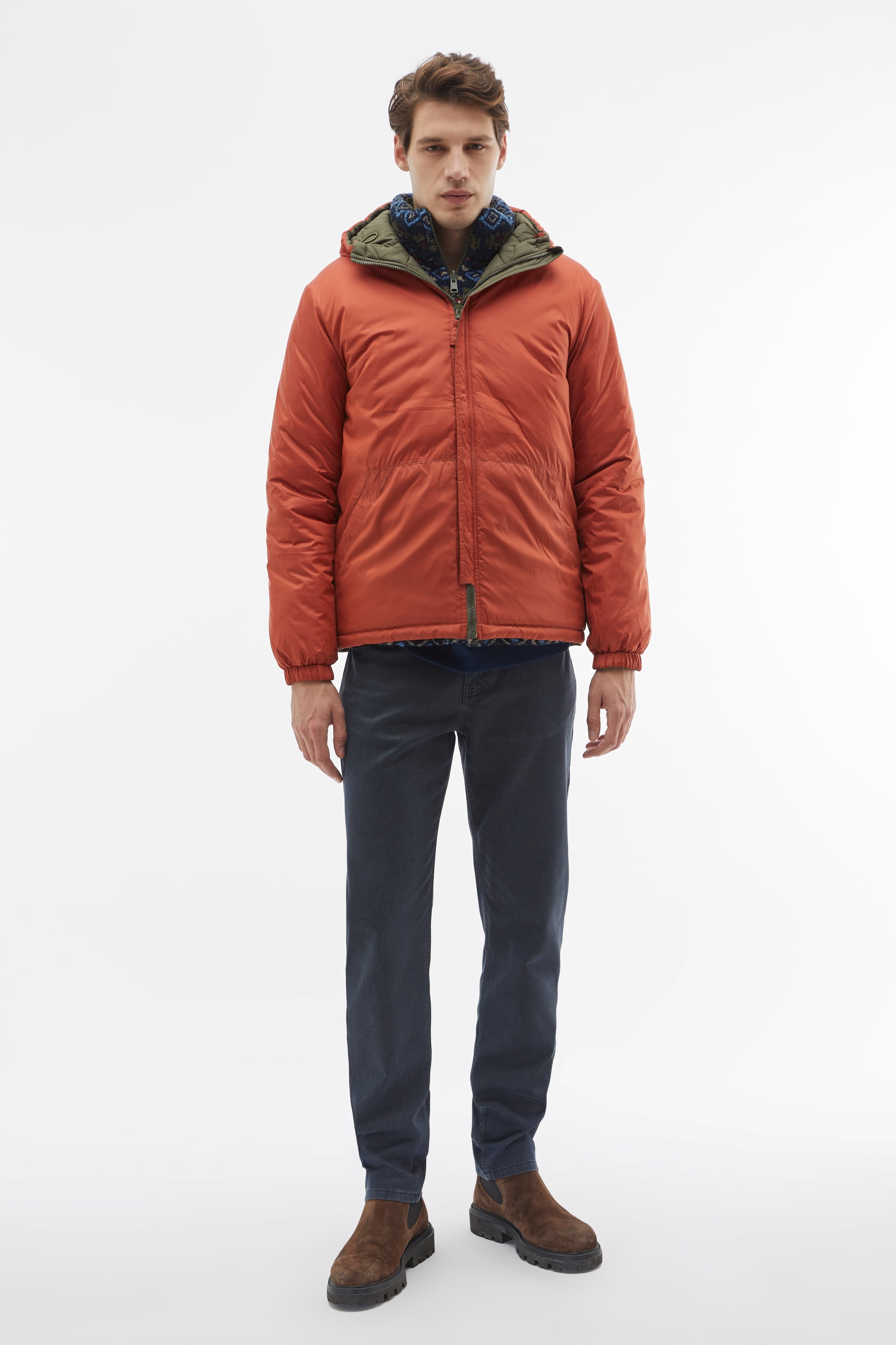 KAPİTONELİ ÇİFT TARAFLI KAPÜŞONLU MONT