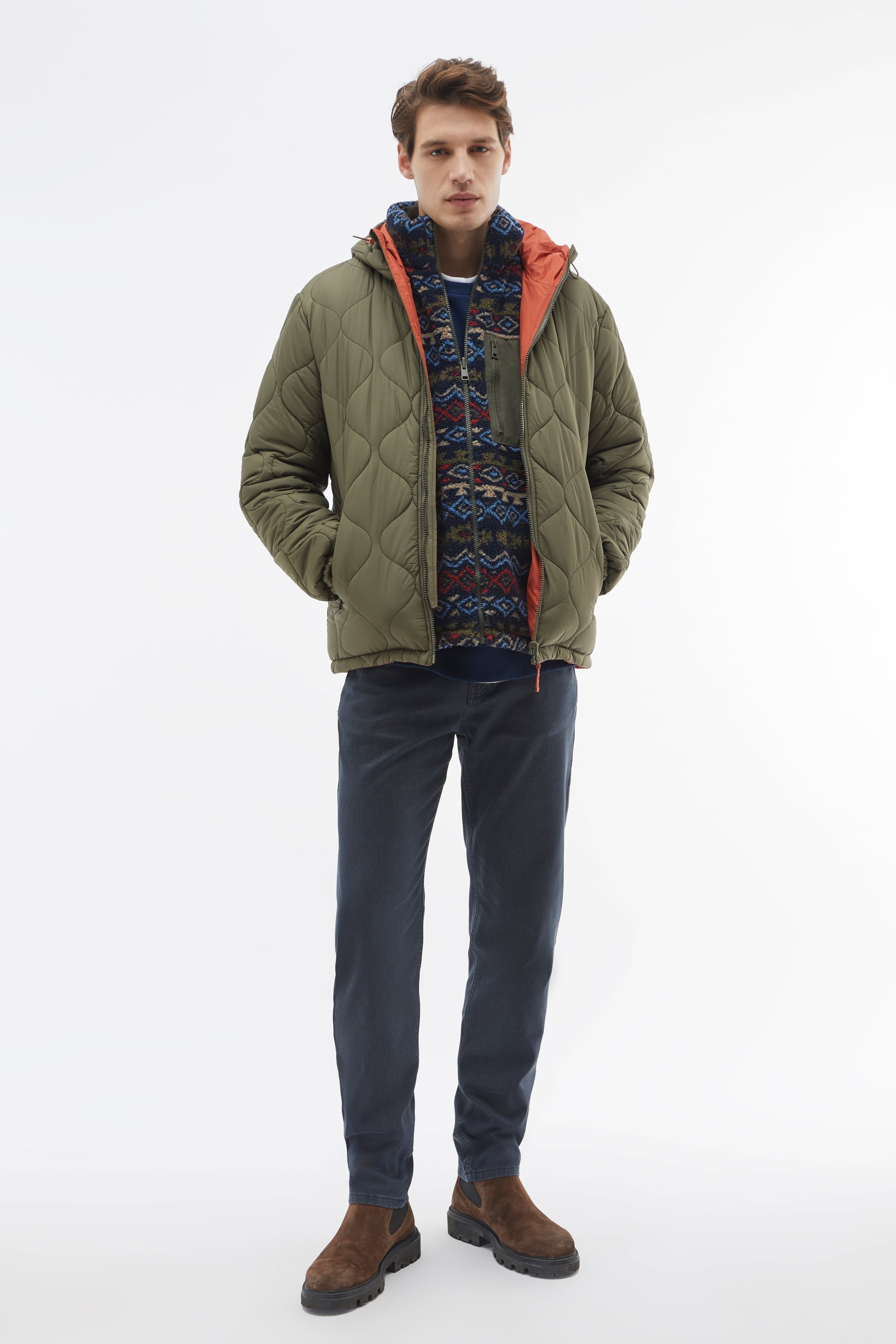 KAPİTONELİ ÇİFT TARAFLI KAPÜŞONLU MONT