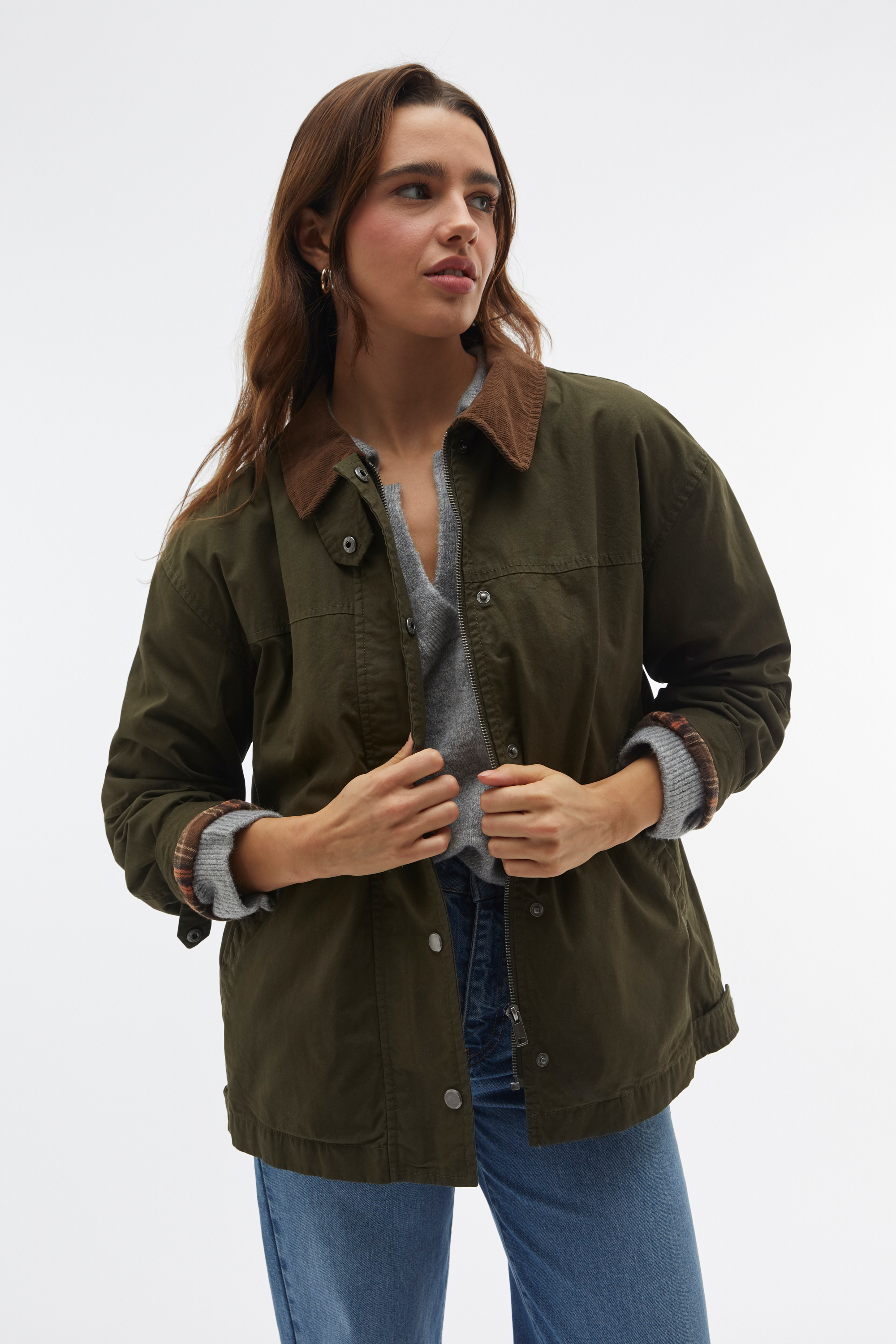 KADİFE YAKA OVERSIZE CEKET