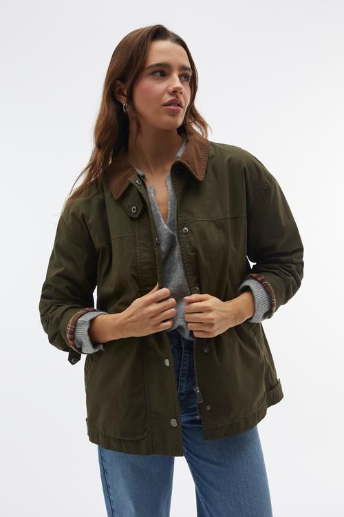  KADİFE YAKA OVERSIZE CEKET