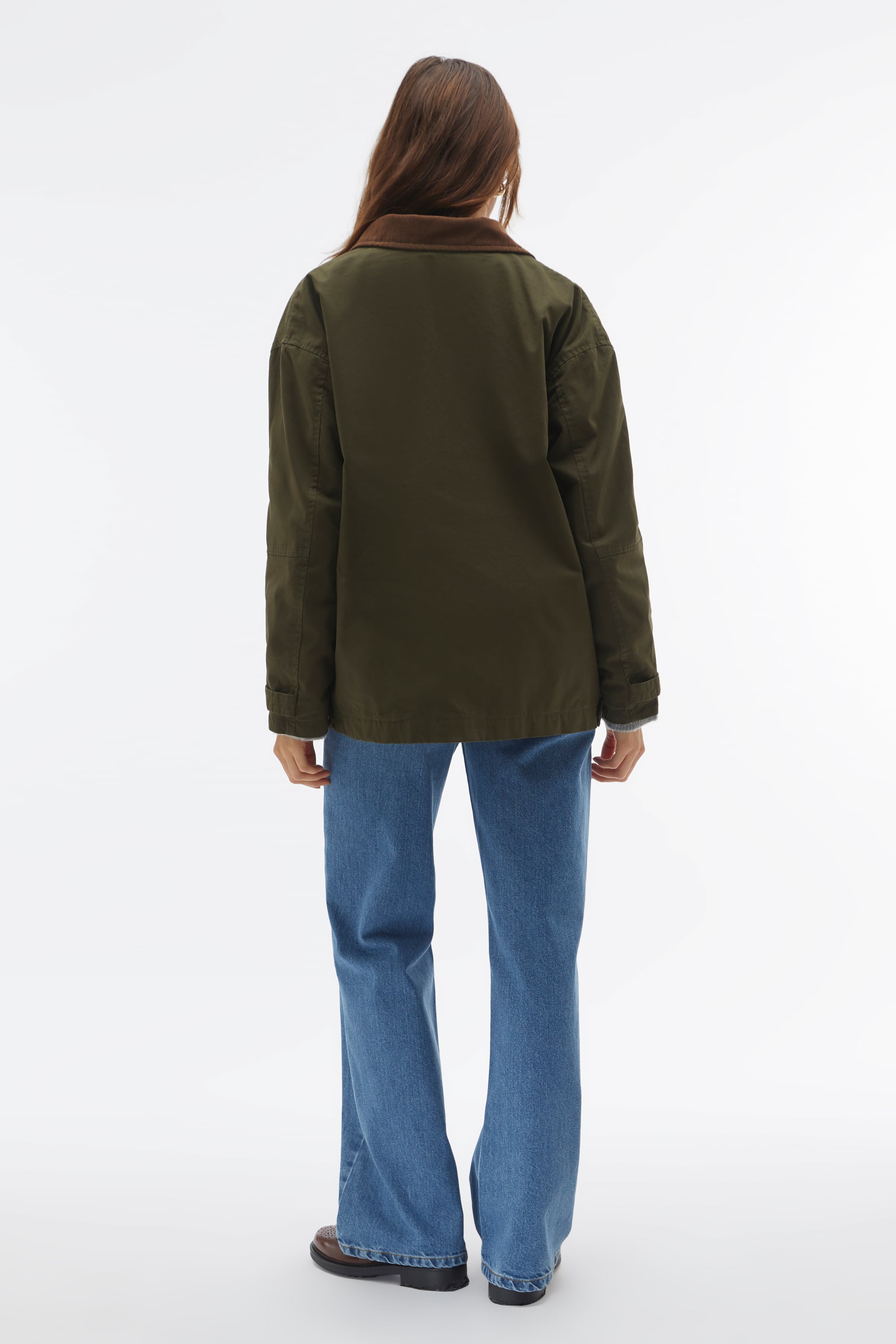 KADİFE YAKA OVERSIZE CEKET