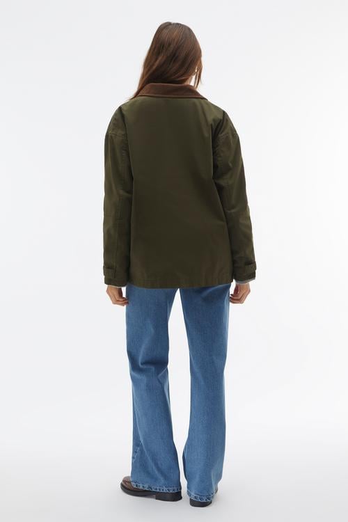  KADİFE YAKA OVERSIZE CEKET