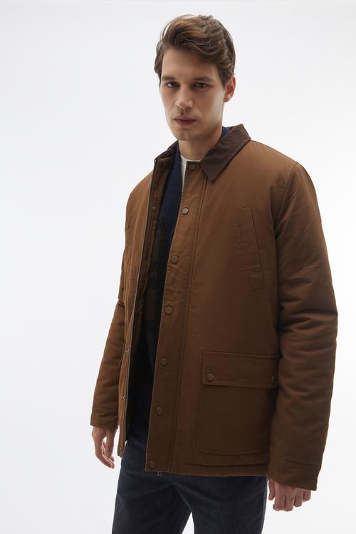  KADİFE YAKA ÇOK CEPLİ MONT CEKET