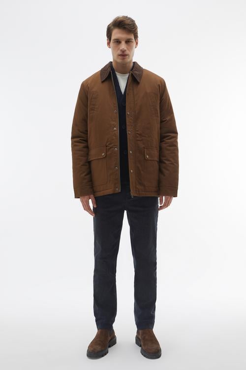  KADİFE YAKA ÇOK CEPLİ MONT CEKET