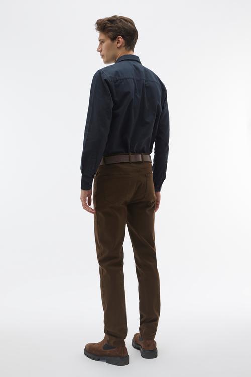 REGULAR FIT TEK CEPLİ UZUN KOLLU GÖMLEK