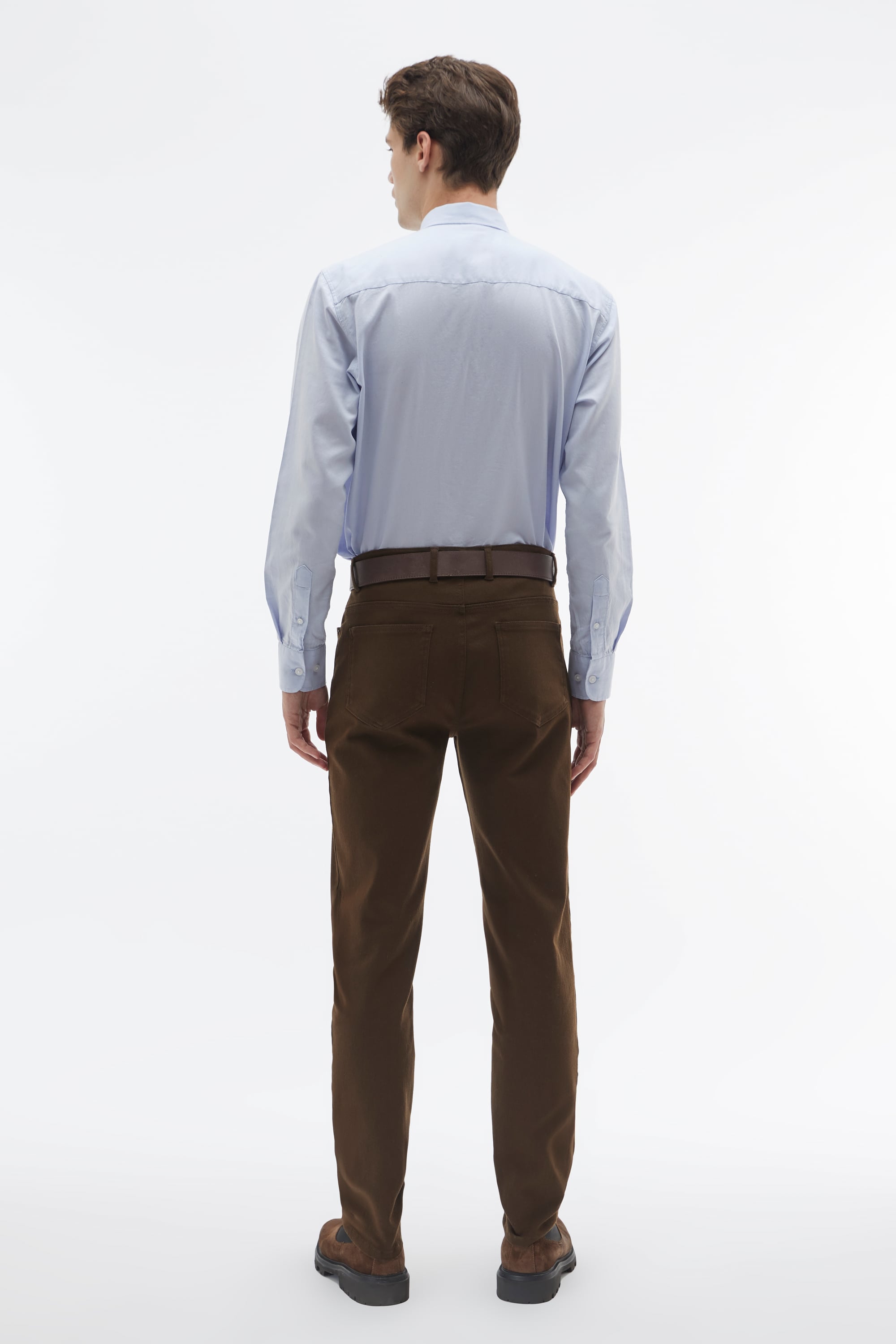 SLIM FIT TEK CEPLİ UZUN KOLLU GÖMLEK