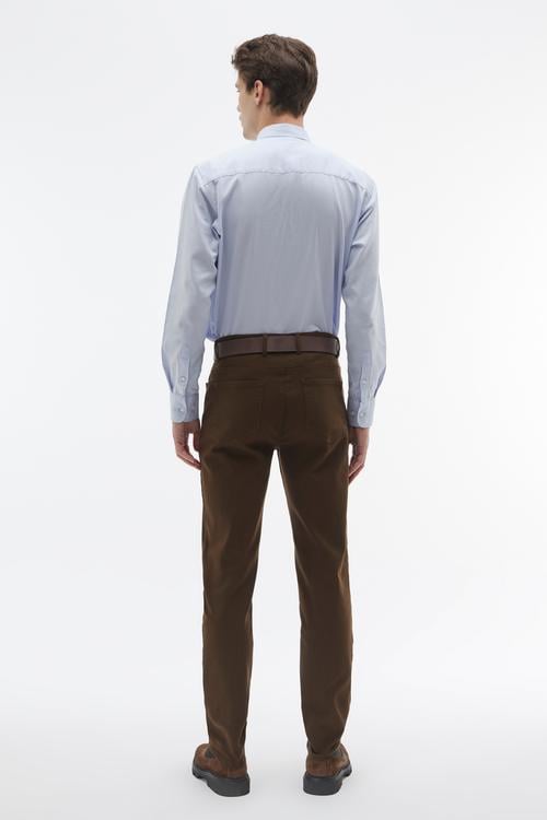 SLIM FIT TEK CEPLİ UZUN KOLLU GÖMLEK