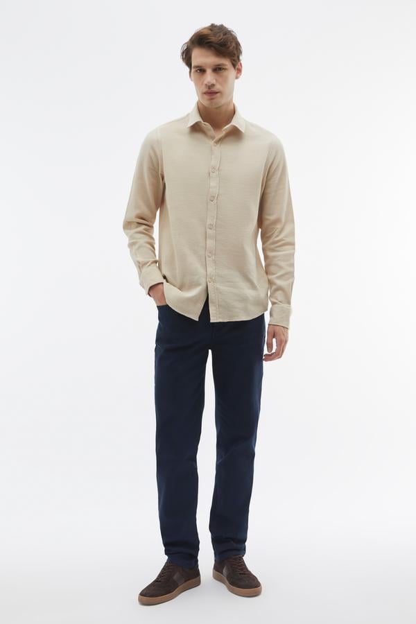 REGULAR FIT ARMÜRLÜ UZUN KOLLU GÖMLEK