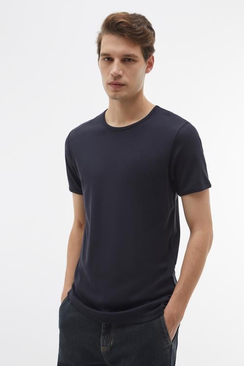 BİSİKLET YAKA KISA KOLLU T-SHIRT