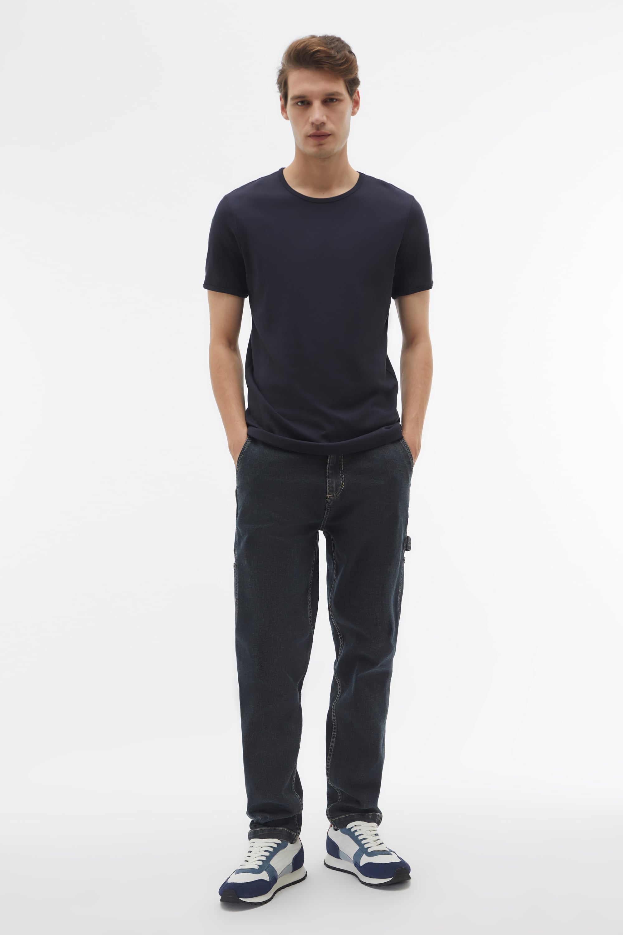 BİSİKLET YAKA KISA KOLLU T-SHIRT