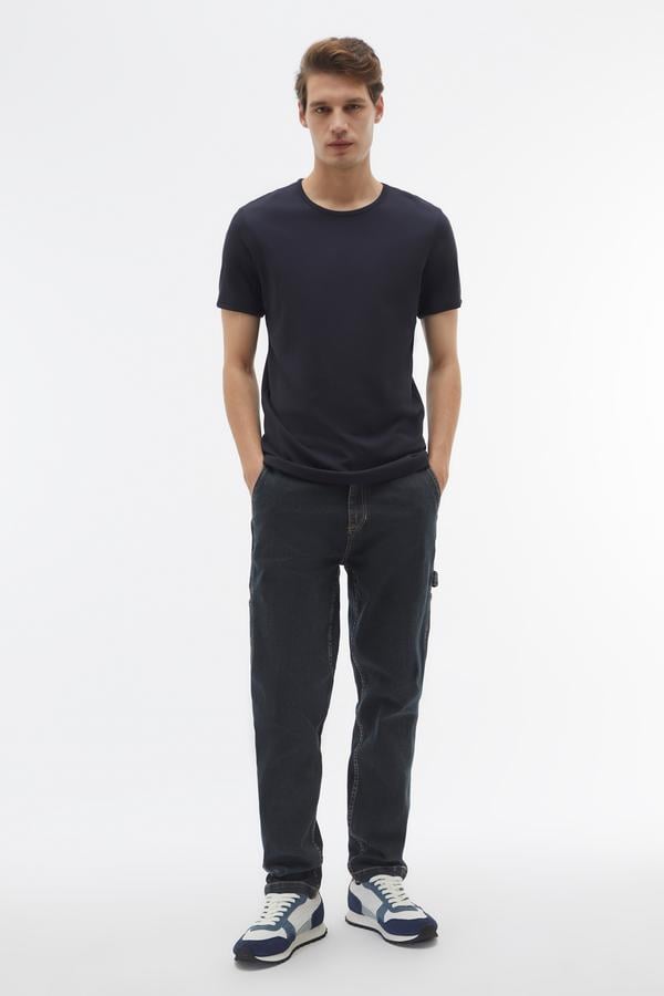 BİSİKLET YAKA KISA KOLLU T-SHIRT