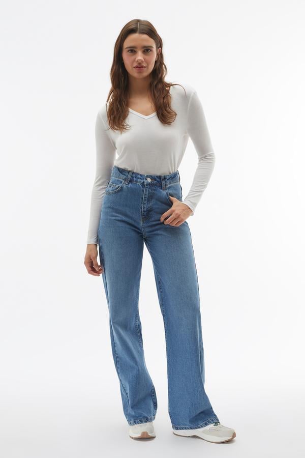 V YAKA UZUN KOLLU T-SHIRT