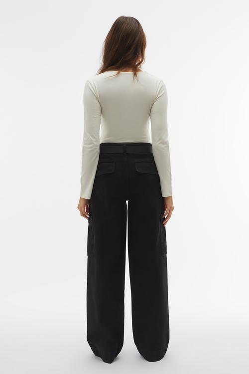 WIDE LEG CEPLİ JEAN PANTOLON