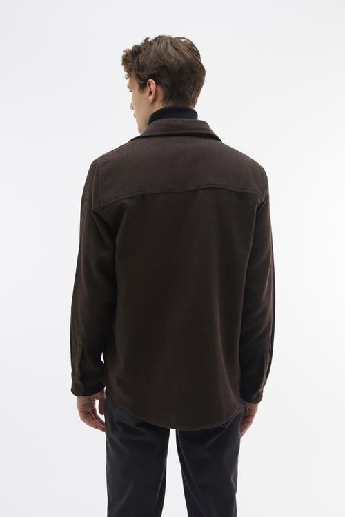 ÇİFT CEPLİ DOKULU REGULAR FIT UZUN KOLLU GÖMLEK