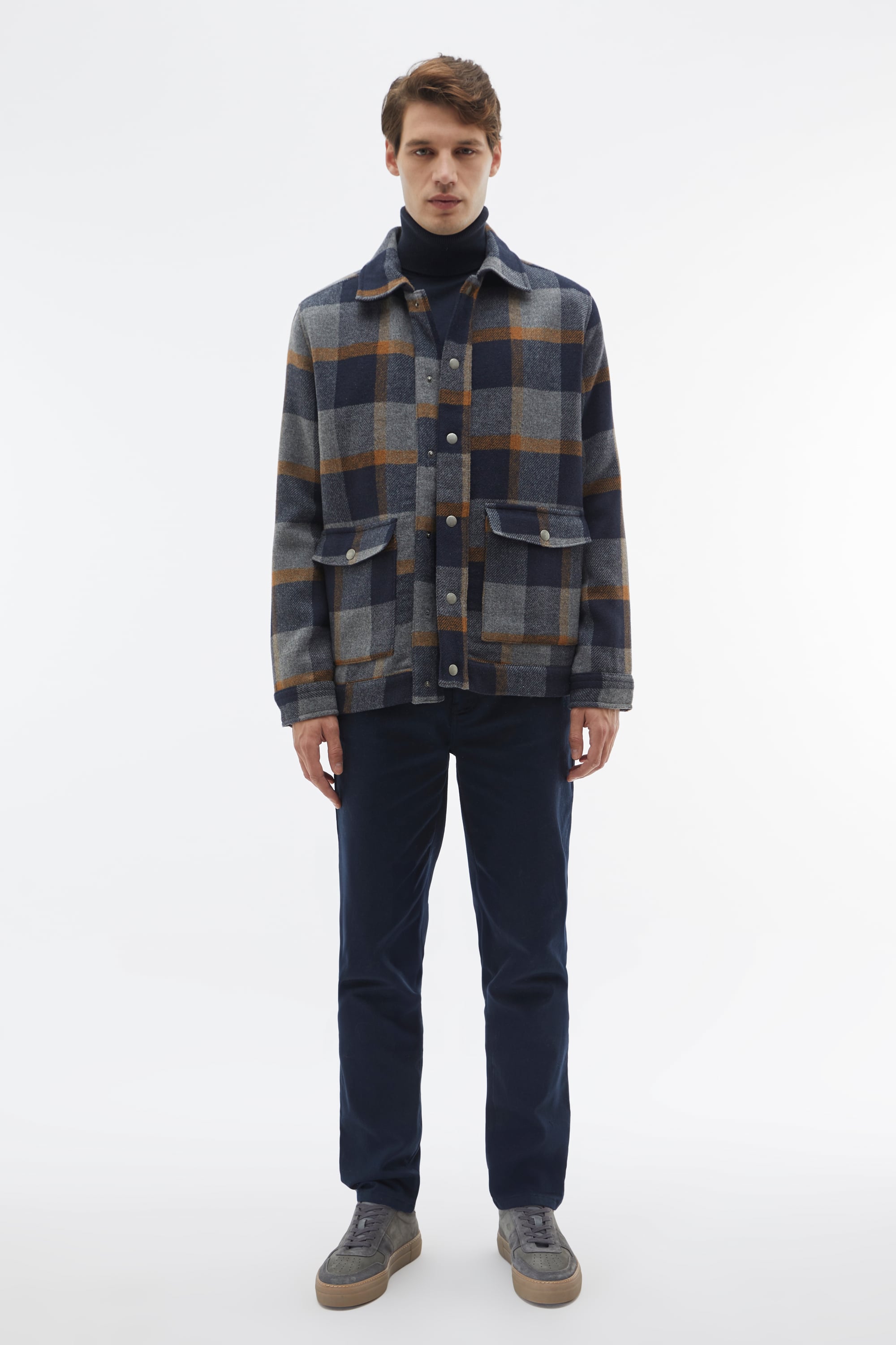 YÜN KARIŞIMLI EKOSELİ CASUAL CEKET