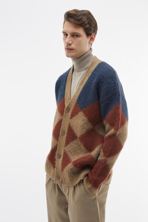  V YAKA OVERSIZE RENK BLOKLU HIRKA