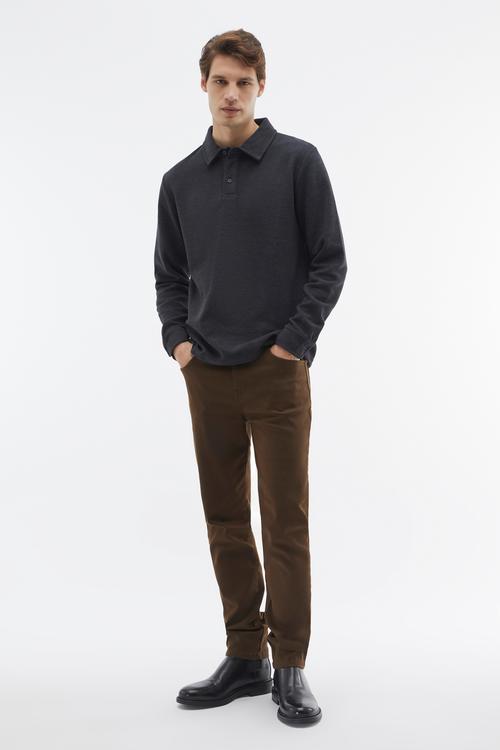  DÜĞMELİ POLO YAKA SWEATSHIRT