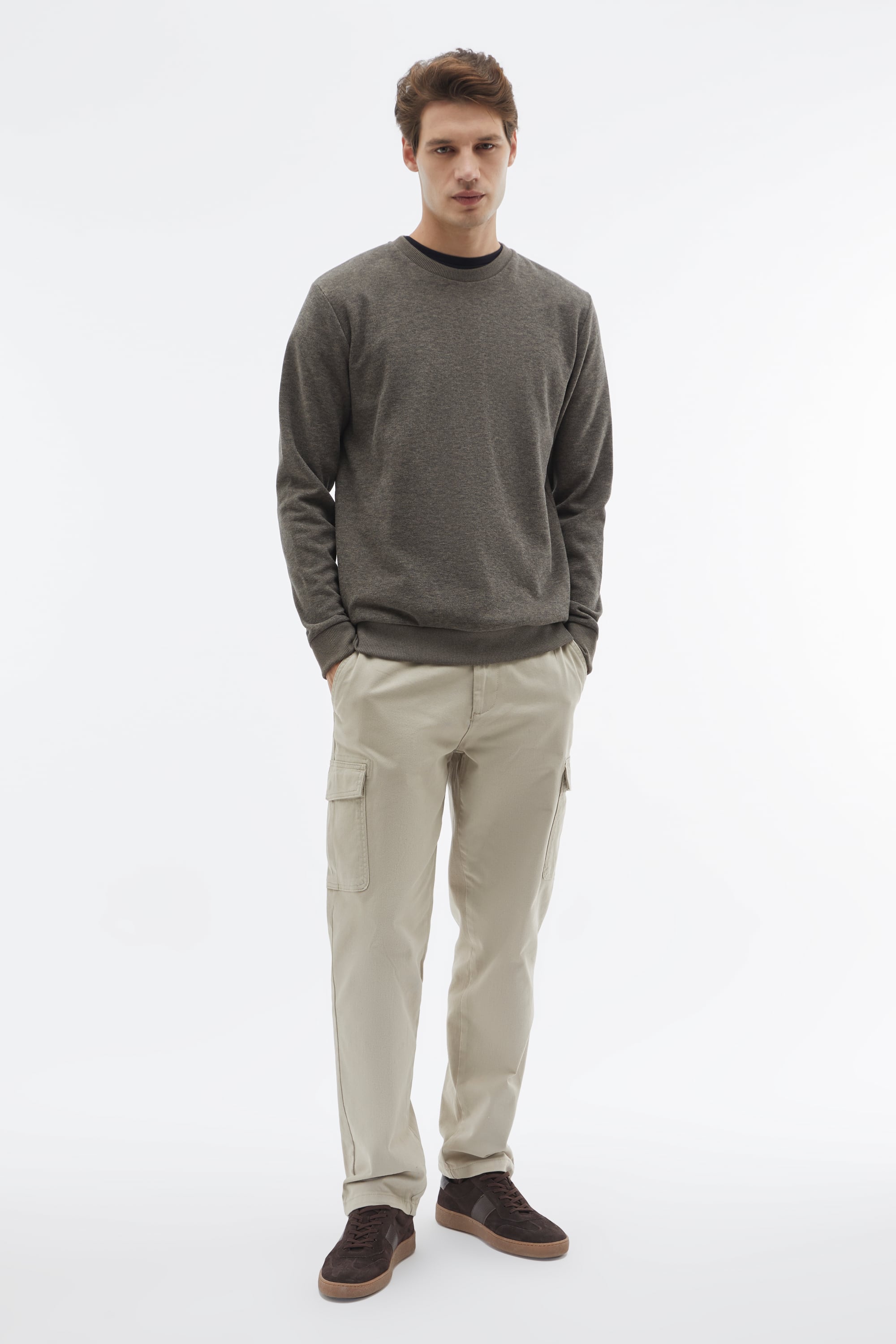 BİSİKLET YAKA SWEATSHIRT