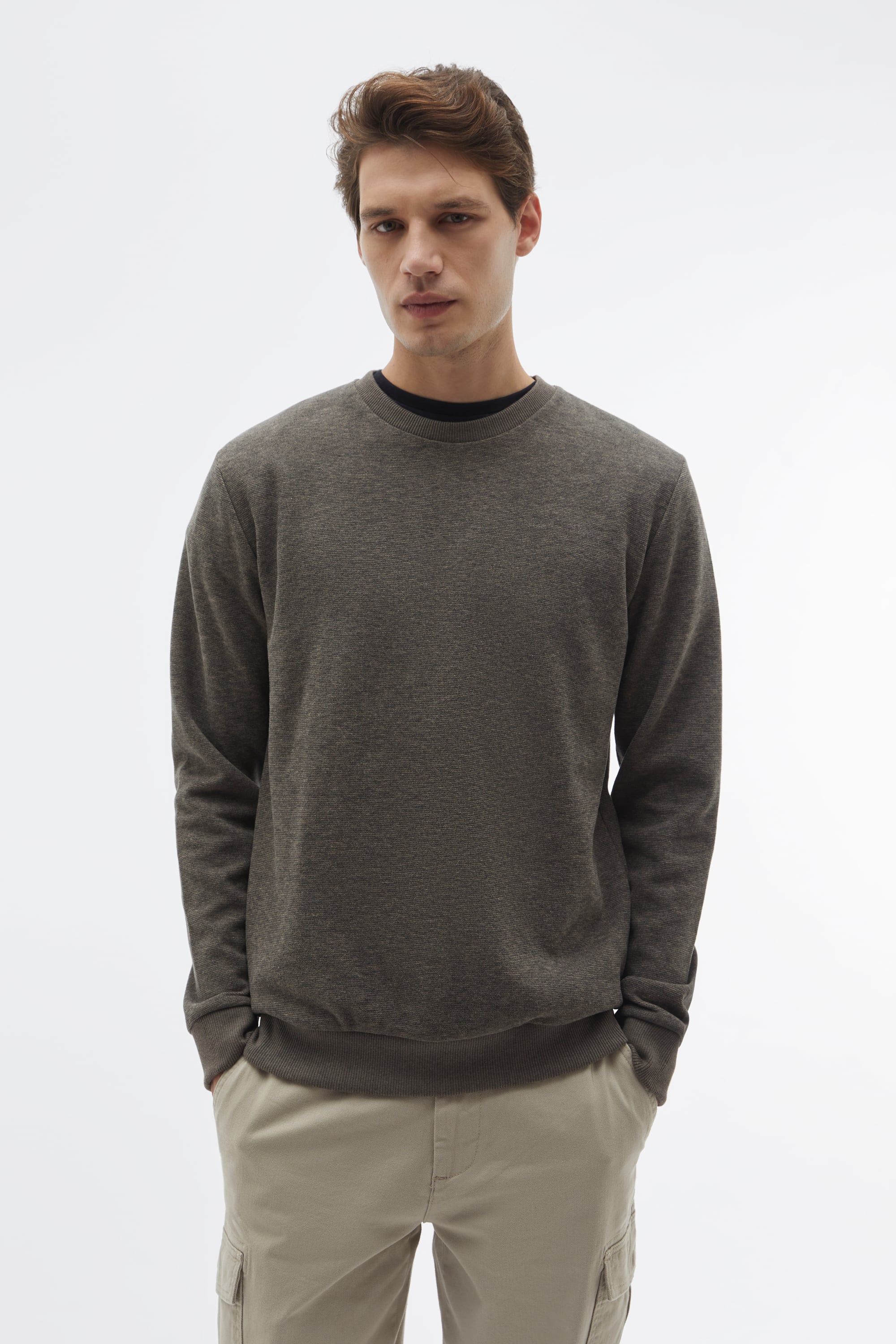 BİSİKLET YAKA SWEATSHIRT