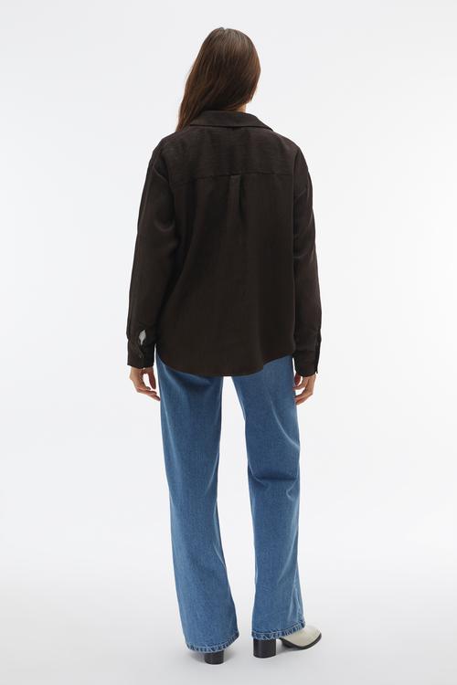 DOKULU UZUN KOLLU GÖMLEK