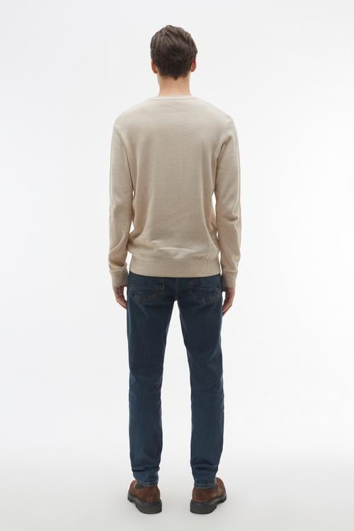  BİSİKLET YAKA MULİNELİ UZUN KOLLU KAZAK