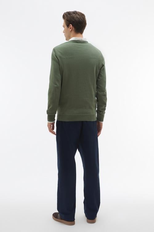 BİSİKLET YAKA UZUN KOLLU KAZAK