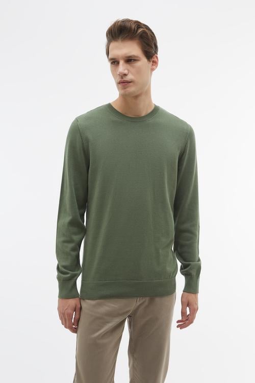 BİSİKLET YAKA UZUN KOLLU KAZAK