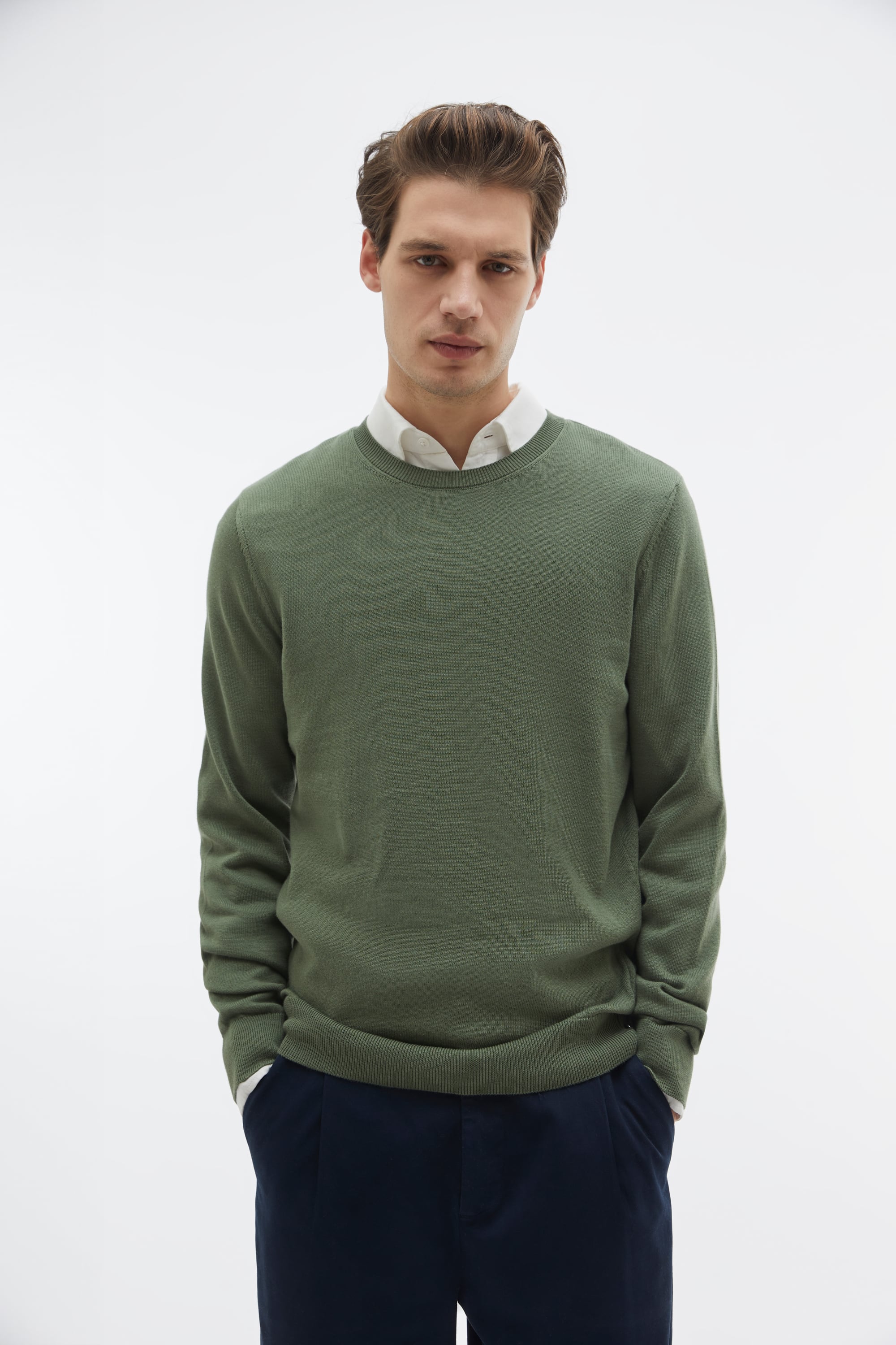 BİSİKLET YAKA UZUN KOLLU KAZAK