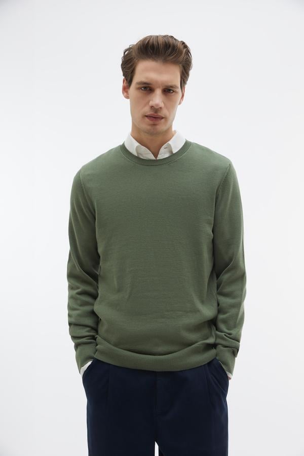 BİSİKLET YAKA UZUN KOLLU KAZAK