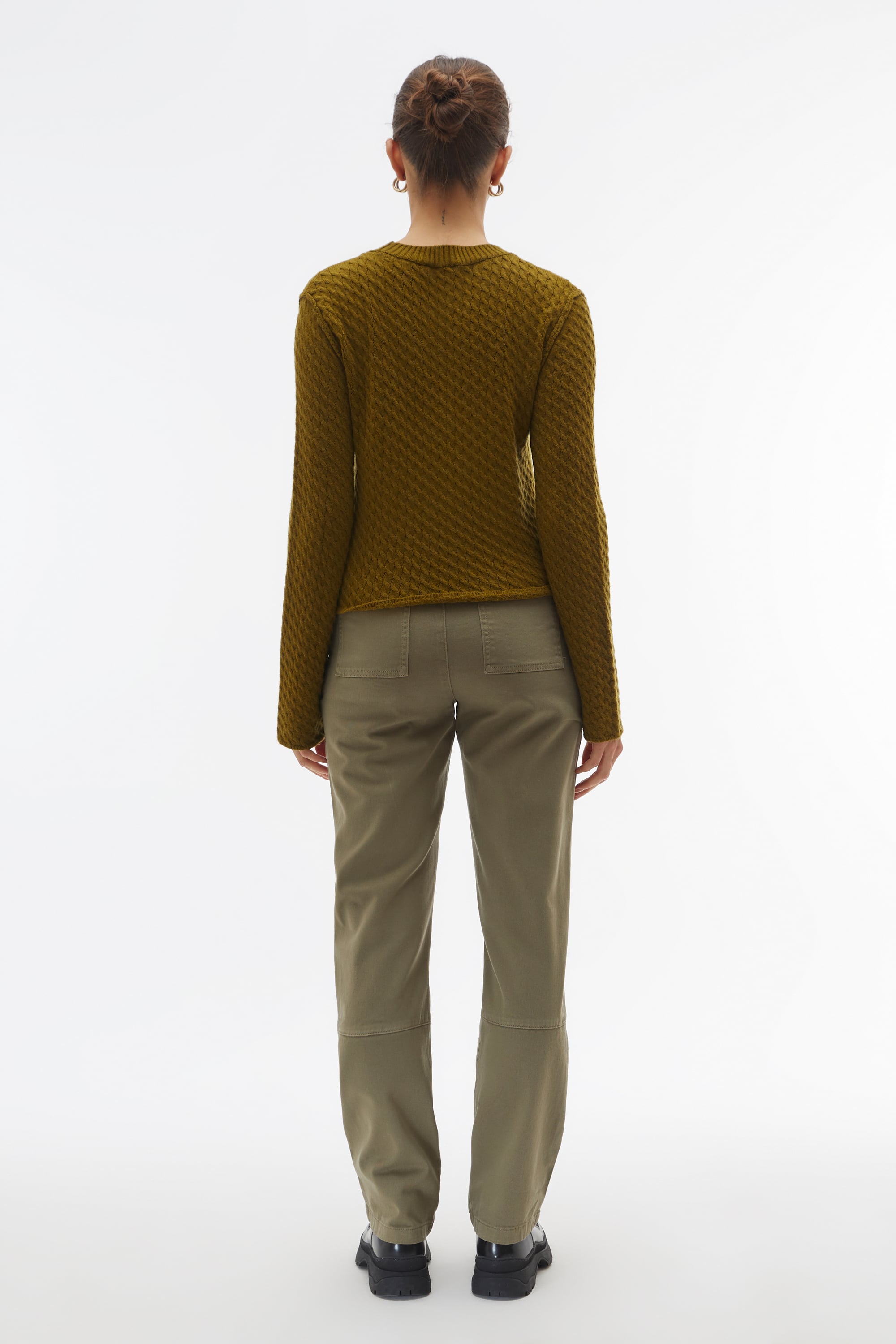 SAÇ ÖRGÜLÜ BİSİKLET YAKA KAZAK