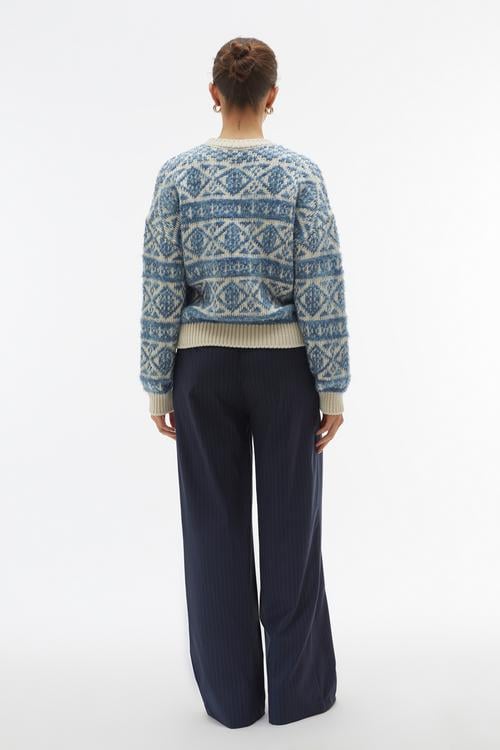  BİSİKLET YAKA JAKARLI KAZAK