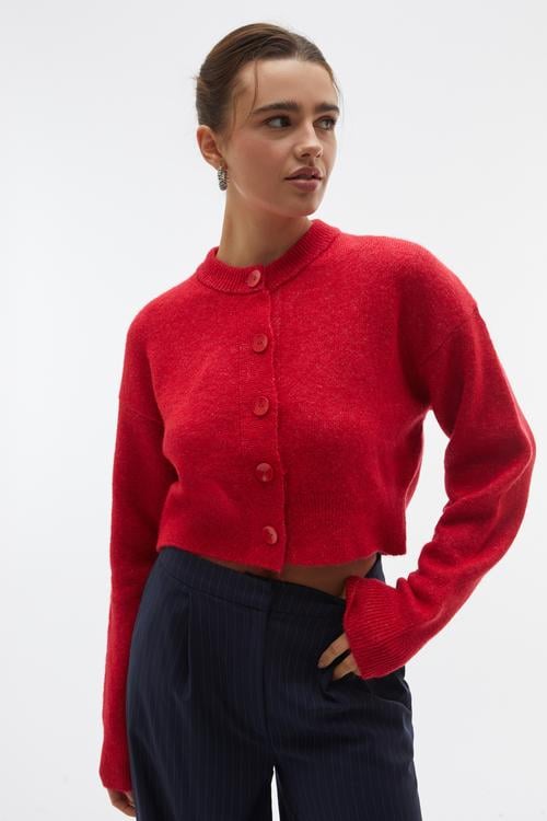  BİSİKLET YAKA CROP HIRKA