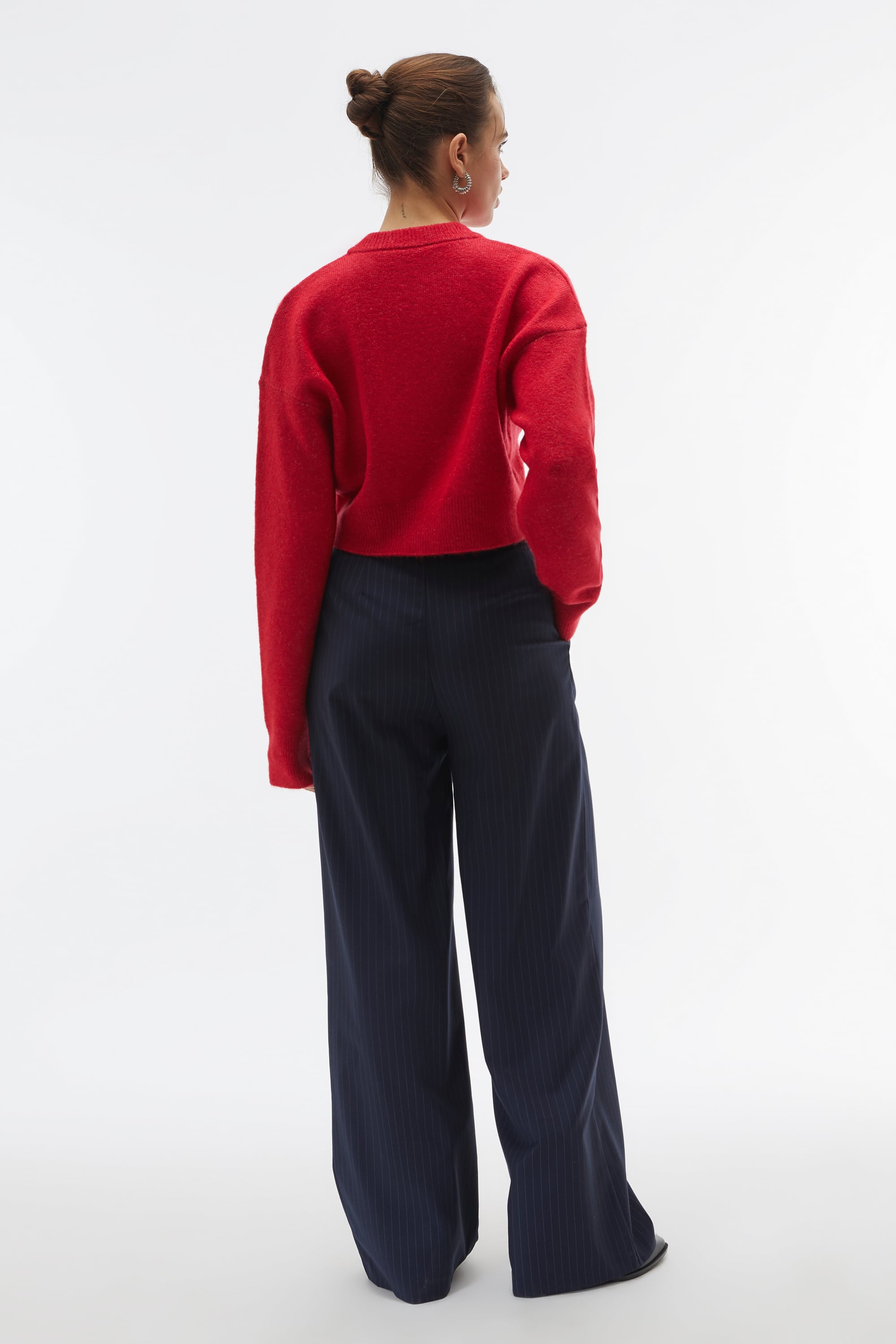 ÇİZGİLİ PİLELİ PANTOLON