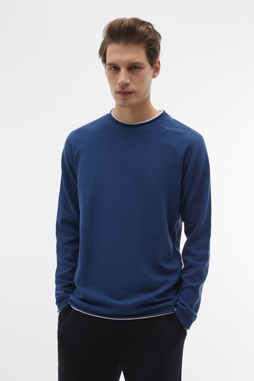  PAMUKLU BİSİKLET YAKA SWEATSHIRT