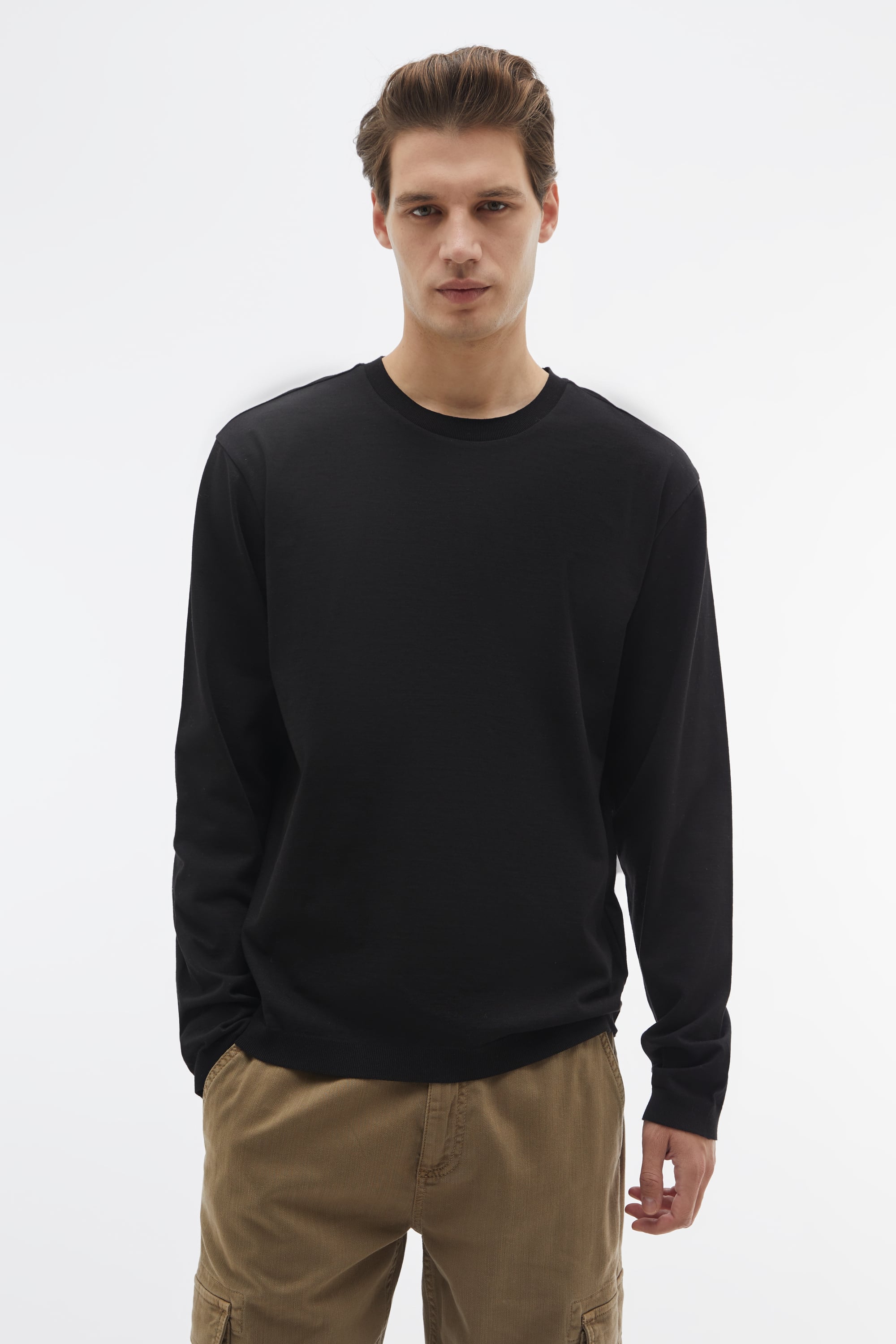 REGULAR FIT BİSİKLET YAKA KAZAK