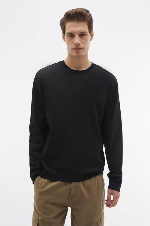 REGULAR FIT BİSİKLET YAKA KAZAK