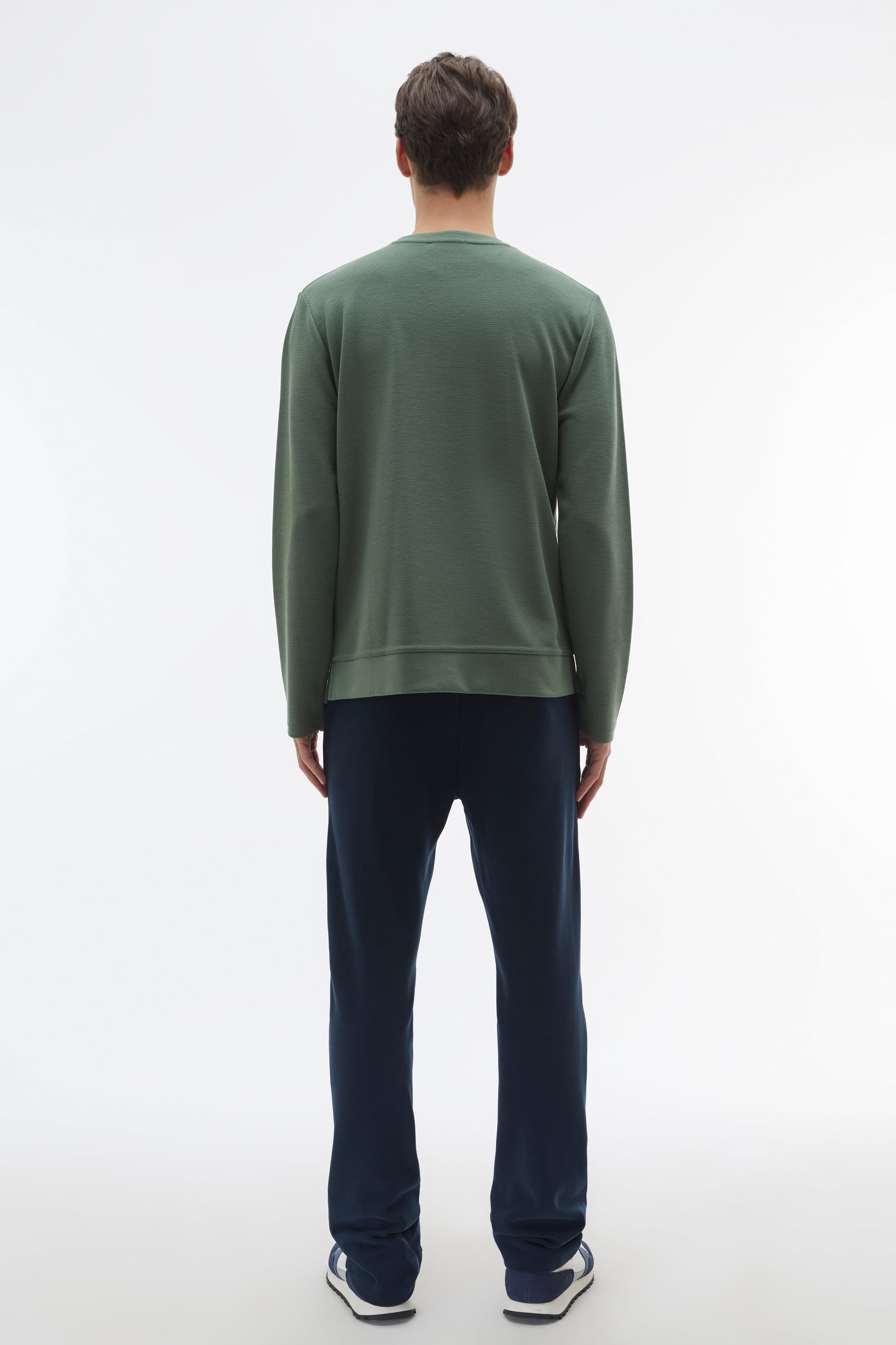 BİSİKLET YAKA UZUN KOLLU SWEATSHIRT