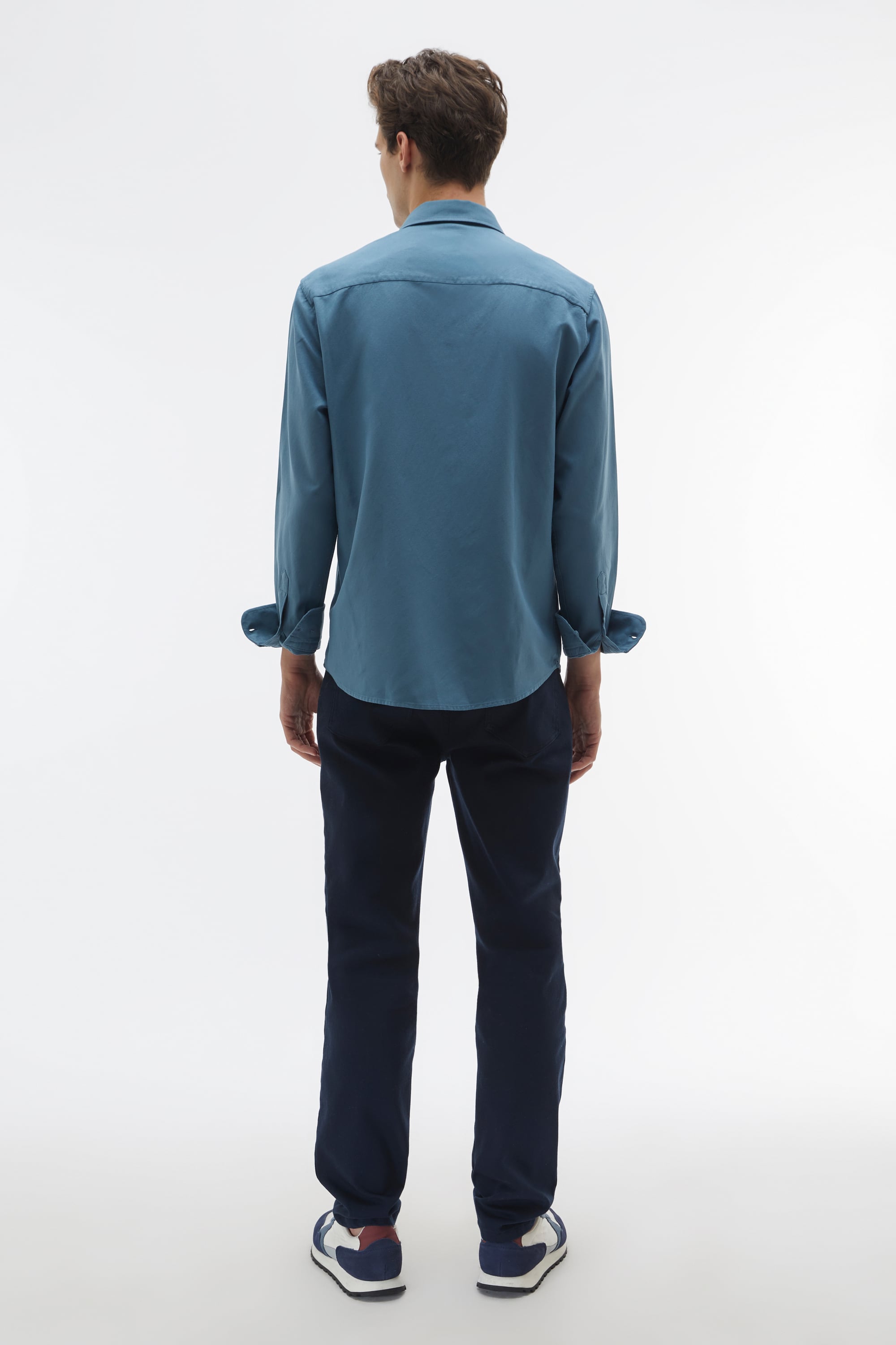 REGULAR FIT TEK CEPLİ UZUN KOLLU GÖMLEK