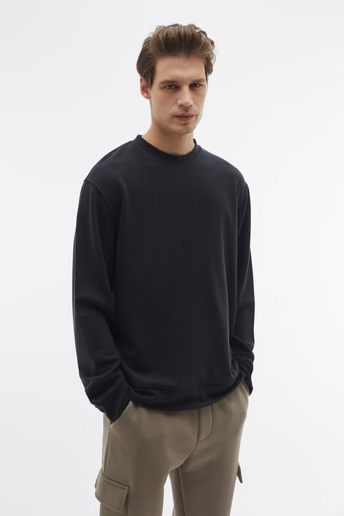 BİSİKLET YAKA MODAL KARIŞIMLI SWEATSHIRT