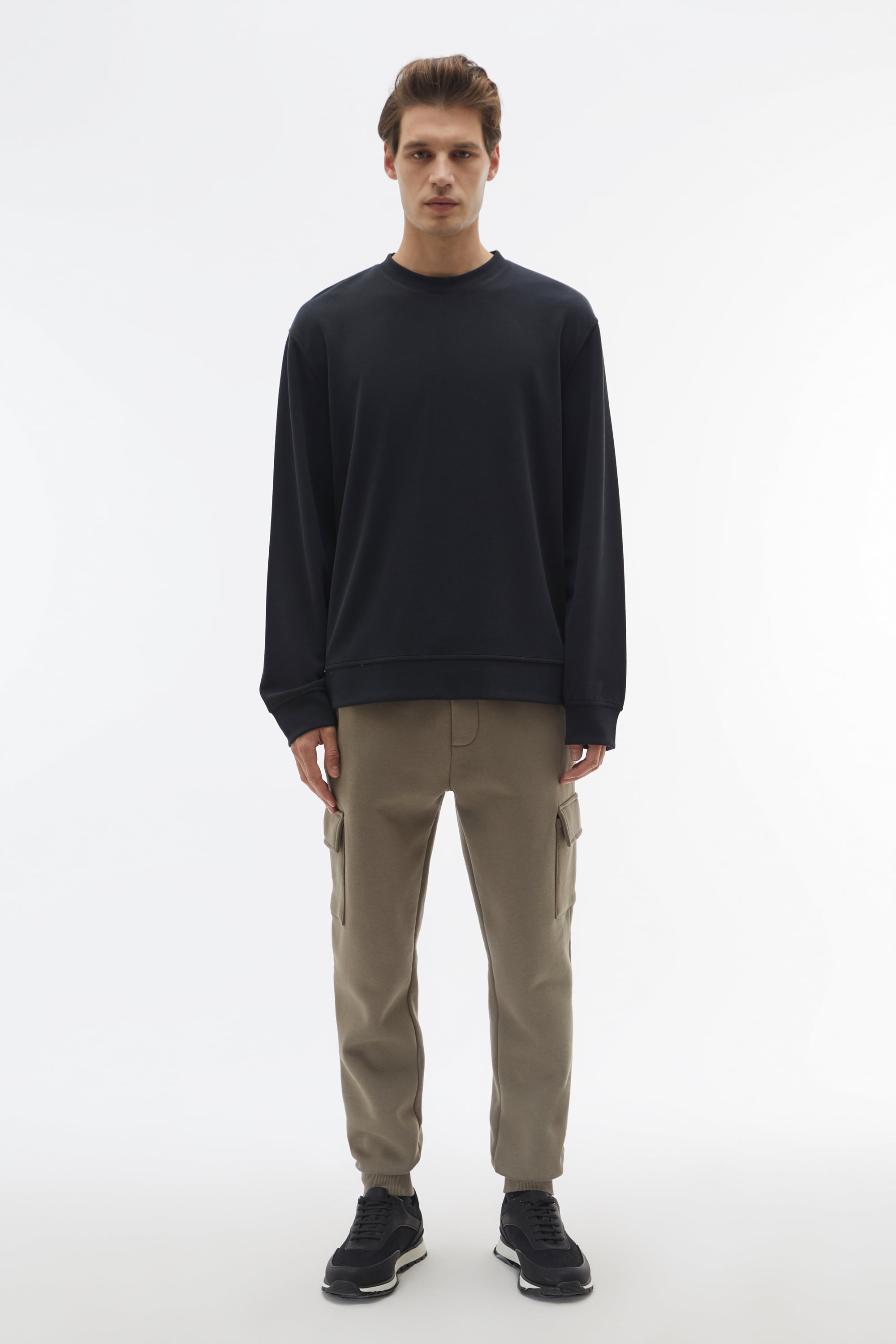 BİSİKLET YAKA MODAL KARIŞIMLI SWEATSHIRT