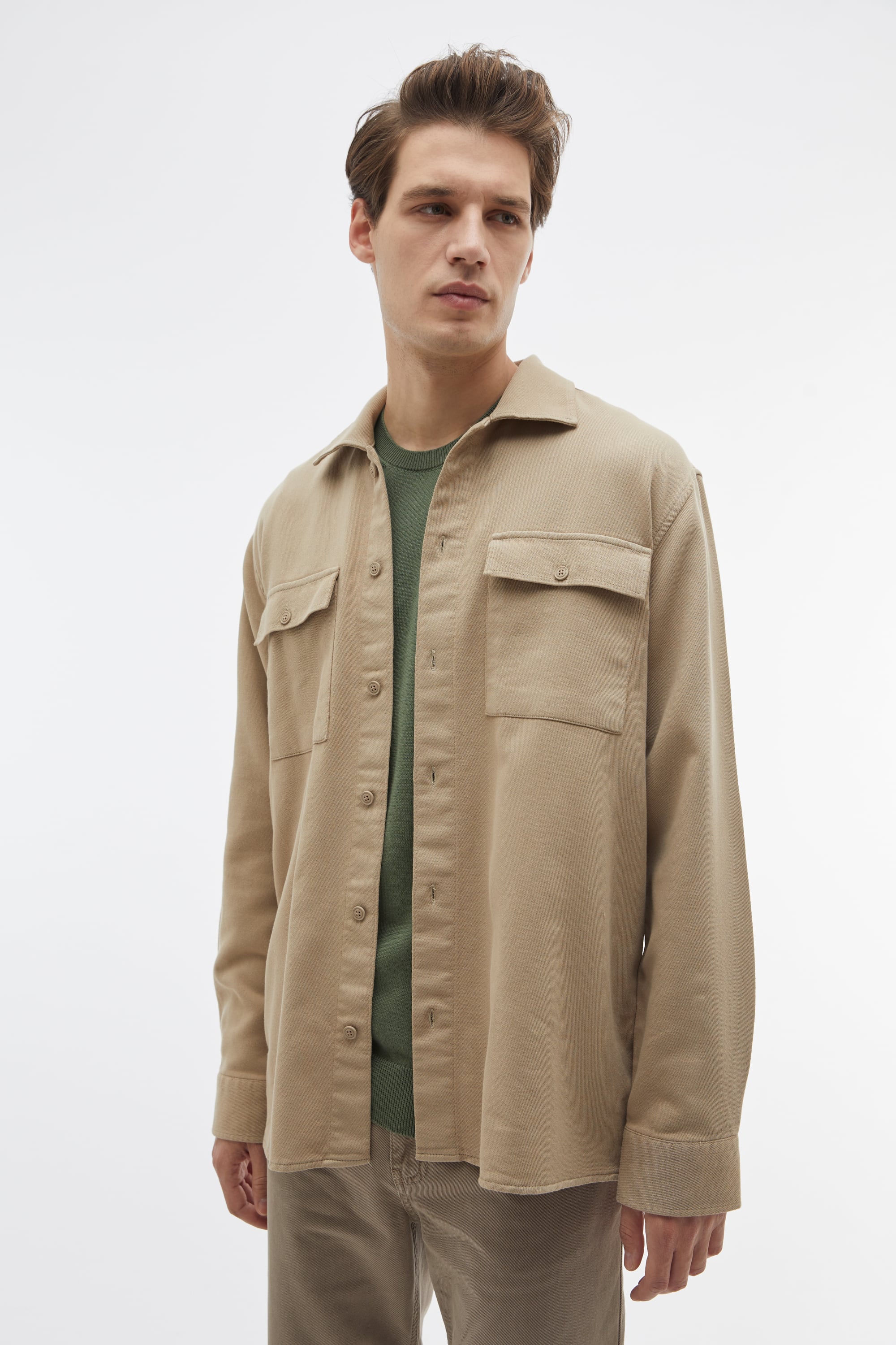 ÇİFT CEPLİ REGULAR FIT UZUN KOLLU GÖMLEK